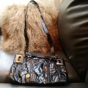 DKY crossbody patient leather bag